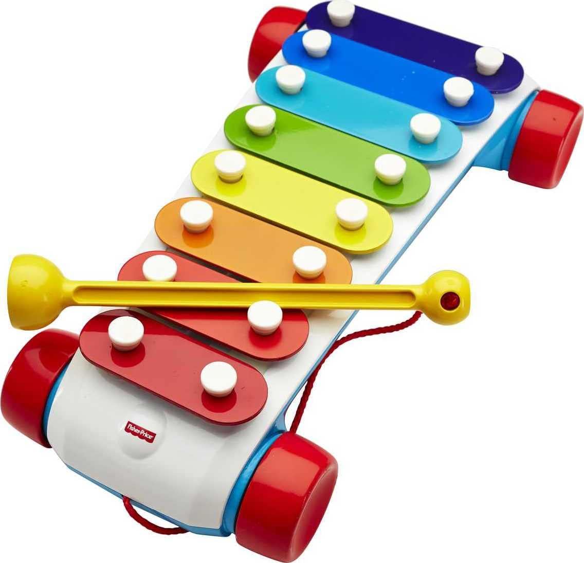 Fisher-Price Classic Xylophone Pull Toy with Mallet and Wheels