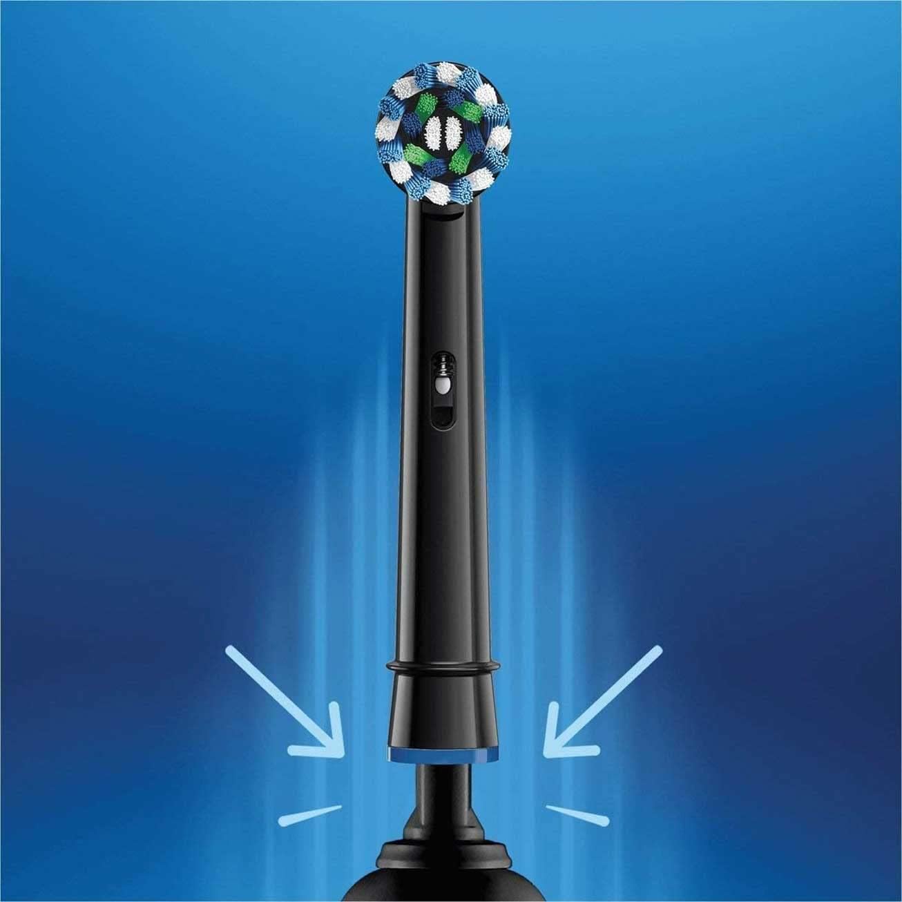 Oral-B CrossAction Toothbrush Heads Black Refill Pack 4 Count