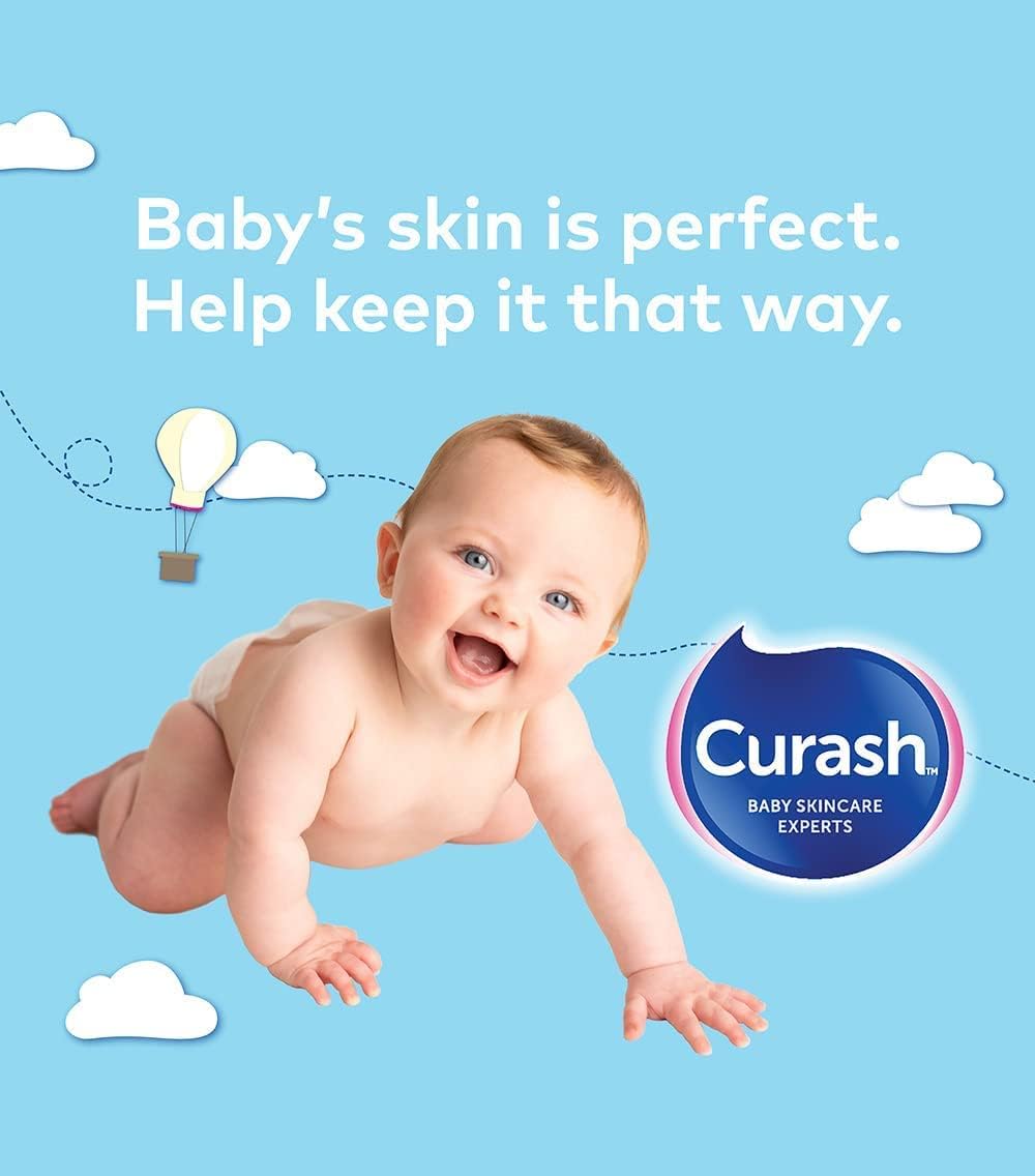 Curash Baby Wipes Simply Water, Ideal for Newborns, pH Balanced, Thick and Soft, Free from Soap, Alcohol, Parabens & Irritants, 6 x 80 Value Pack (480 Wipes)