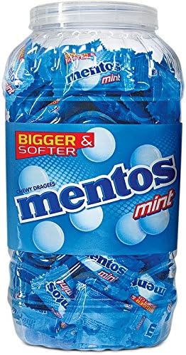 Mentos Mint Candy 200 Chewy Sweets in 540g Resealable Jar