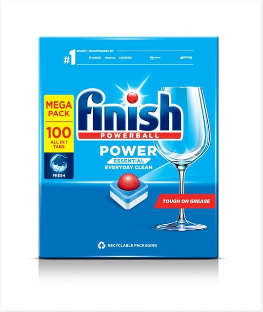 Finish Power Essential 100 Count Dishwasher Tablets Reliable Everyday Clean