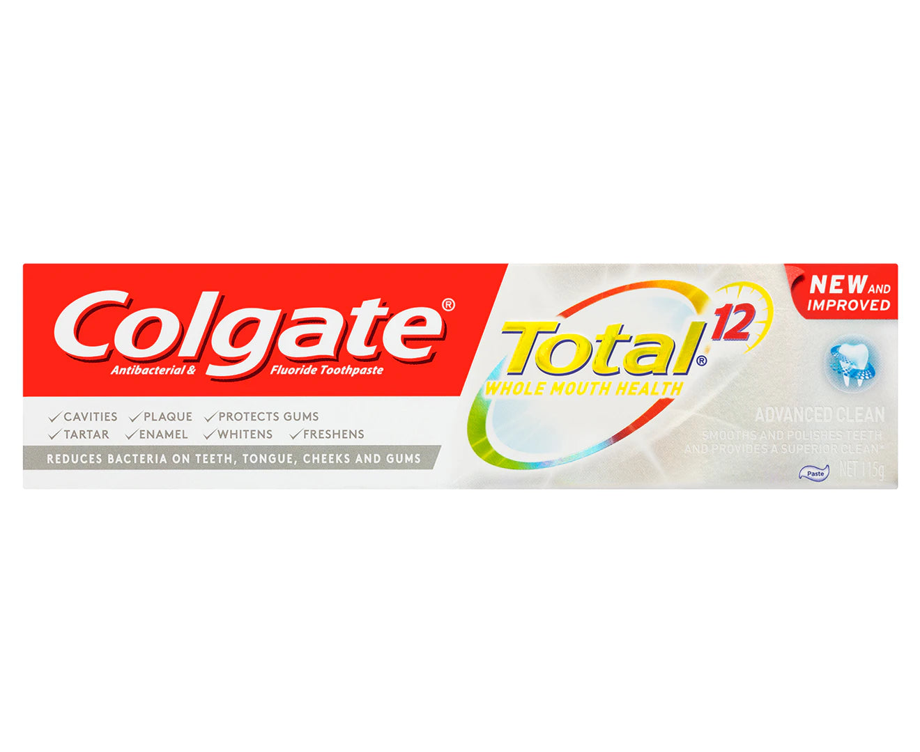 Colgate Total Advanced Clean Whitening Toothpaste 3 x 115g