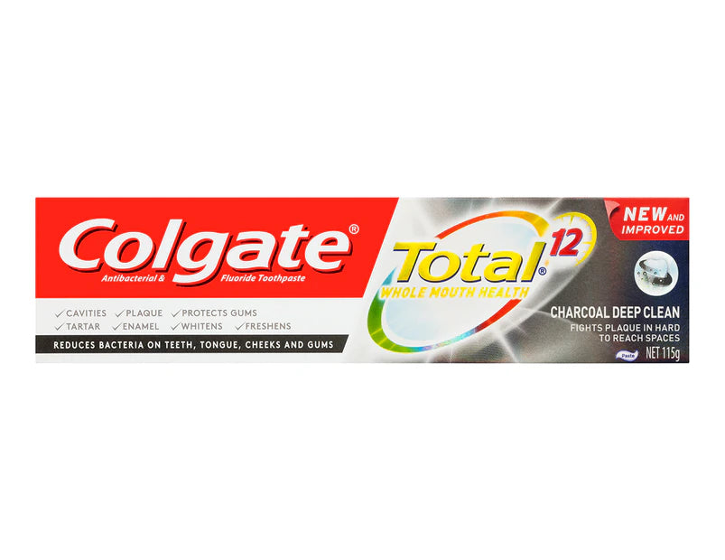 Colgate Total Charcoal Deep Clean Toothpaste 3 x  115g