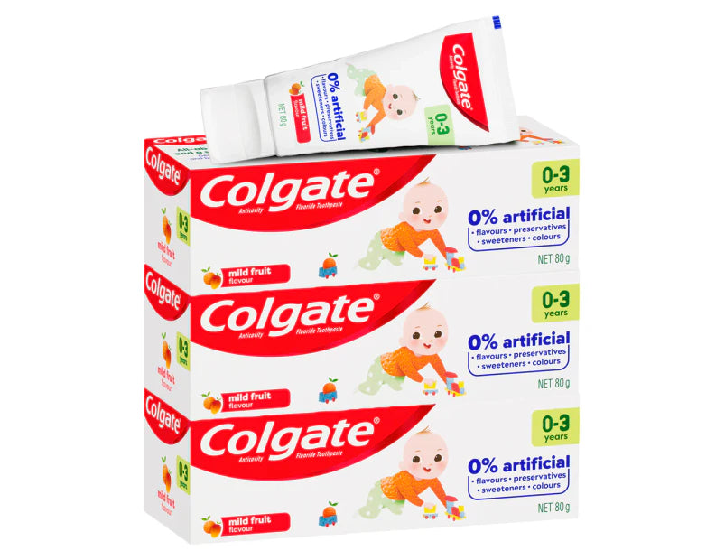 Colgate Kids Anti-Cavity Toothpaste 3 x  80g - Mild Fruit