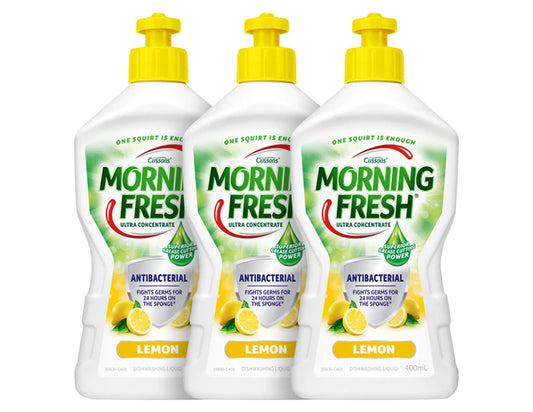 Morning Fresh Antibacterial Dishwashing Liquid Lemon 3 x400mL