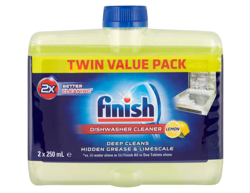 Finish Dishwasher Cleaner Lemon Twin Pack  250mL