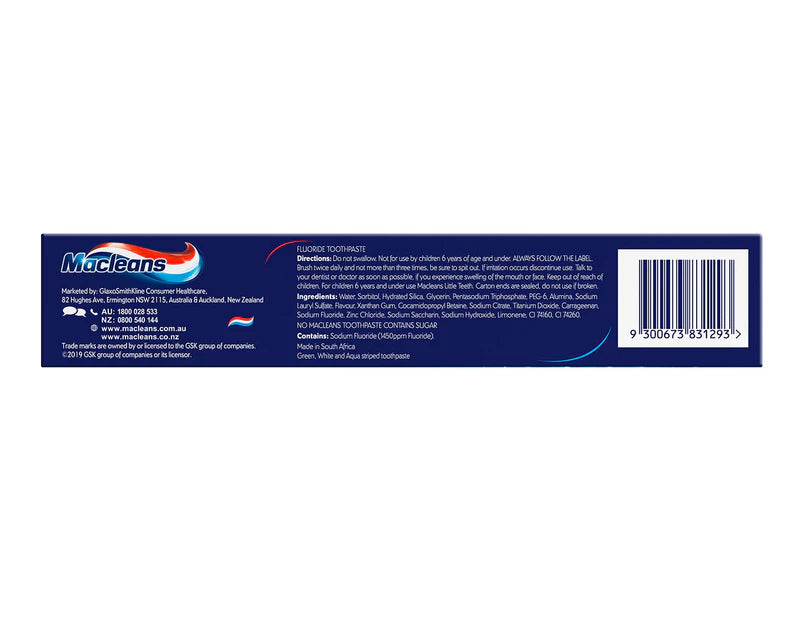 Macleans Extreme Clean Lasting Fresh Fluoride Toothpaste 3 x 170g