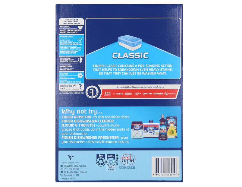 Finish Dishwashing Tabs Classic Lemon Sparkle 2 x 110pk