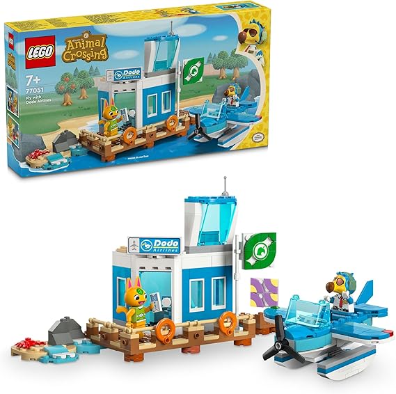 LEGO® Animal Crossing Dodo Airlines 77051 Seaplane Set with Pilot Minifigure for Kids 7+