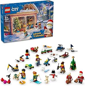 LEGO® City Advent Calendar 2024 (60436) with 24 Surprises for Kids 5+ Featuring Santa, Mrs. Claus, and Festive Characters