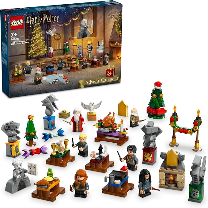 LEGO® Harry Potter 2024 Advent Calendar 76438 Hogwarts Set with 7 Minifigures and 16 Builds for Kids 8+