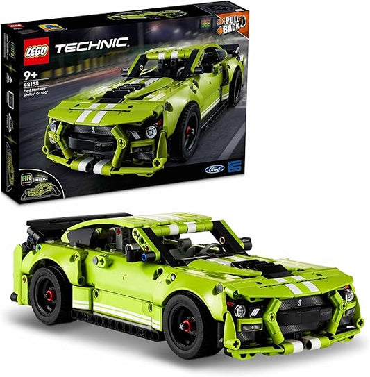 LEGO® Technic Ford Mustang GT500 42138 Drag Race Car Toy with Pullback Action for Kids 9+