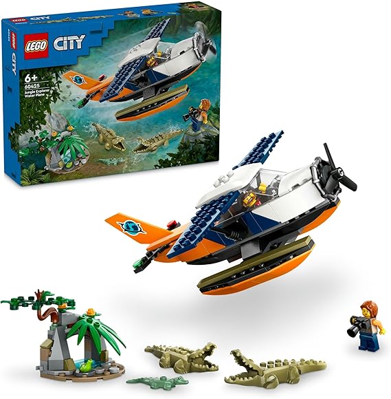 LEGO® City Jungle Explorer Water Plane 60425 Seaplane Set with 2 Minifigures