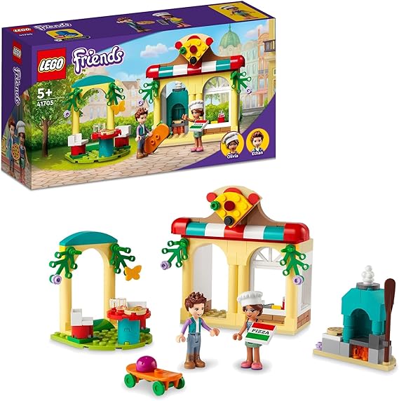 LEGO® Friends Heartlake City Pizzeria 41705 Set with Olivia and Ethan for Pizza Play Fun for Kids 5+