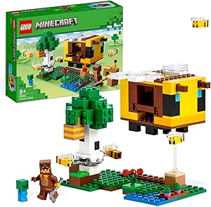 LEGO® Minecraft The Bee Cottage 21241 Honey Farm Set for Kids 8+ with Bees and Harvesting Fun