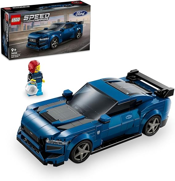 LEGO® Speed Champions Ford Mustang Dark Horse 76920 Buildable Sports Car Set for Kids 9+