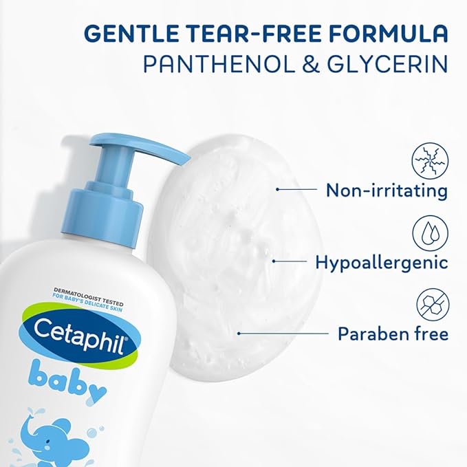 CETAPHIL Baby Gentle Wash and Shampoo 400ml, Suitable for Newborns & Infants