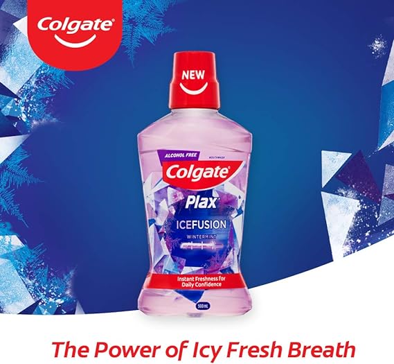 Colgate Plax Ice Fusion Antibacterial Mouthwash, 500mL