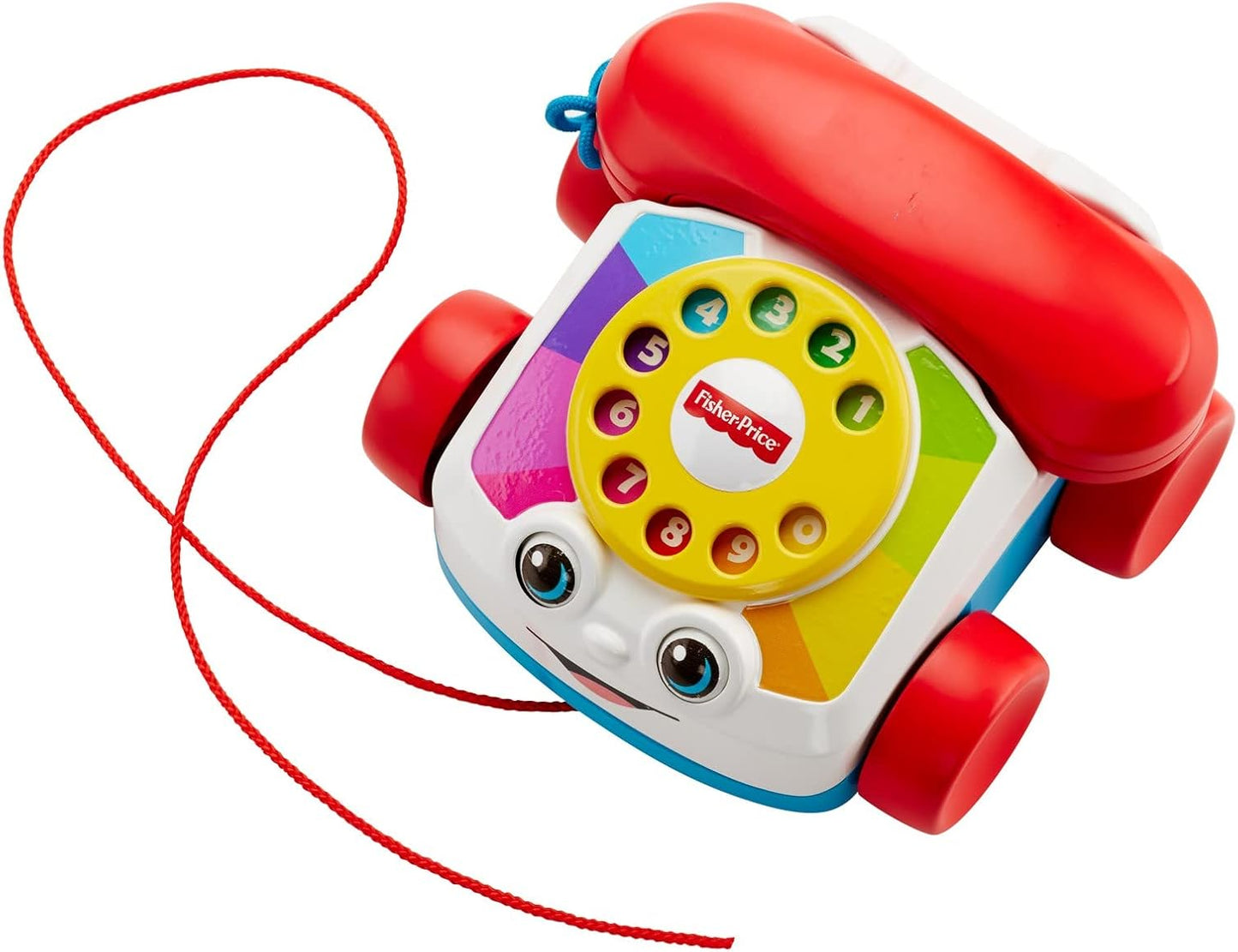 Fisher-Price Chatter Telephone Pull Toy with Rotary Dial and Wheels