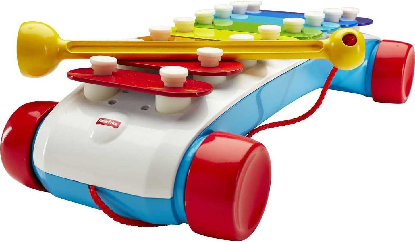 Fisher-Price Classic Xylophone Pull Toy with Mallet and Wheels