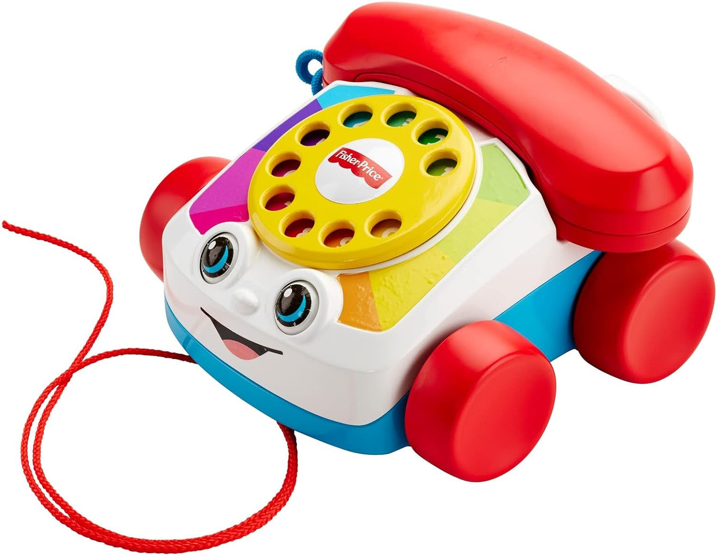 Fisher-Price Chatter Telephone Pull Toy with Rotary Dial and Wheels