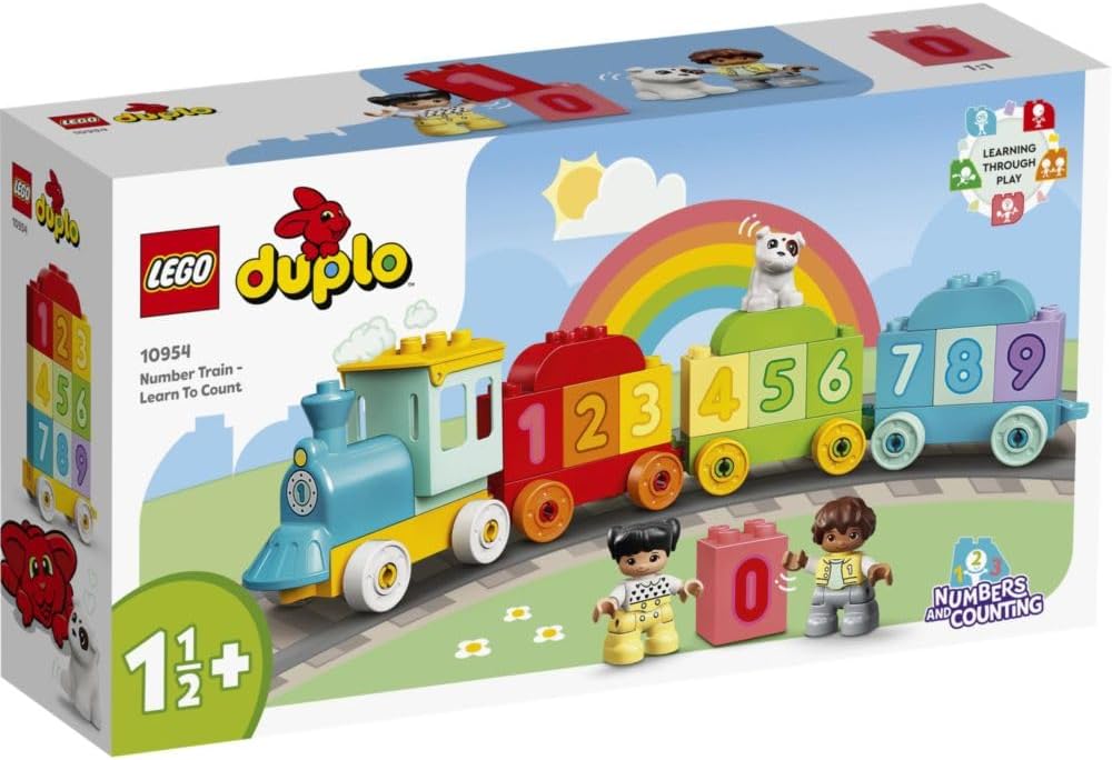 LEGO DUPLO Number Train 10954 - Educational Building Toy for Toddlers to Learn Counting