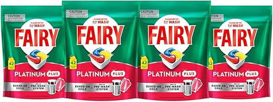 Fairy Platinum Plus Dishwasher Tablets Value Pack 168 Count 4 x 42 Tablets