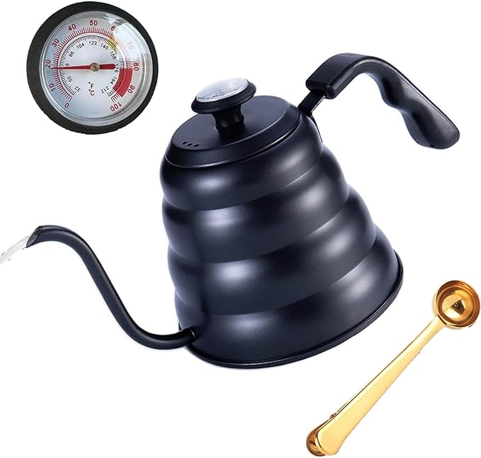 LINZOM Gooseneck Kettle with Thermometer, 1200ml