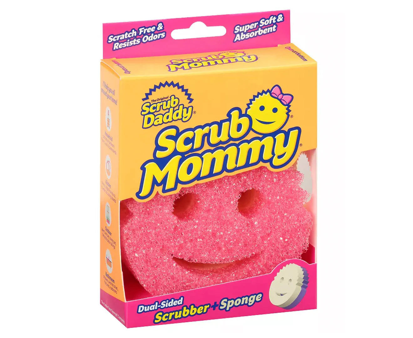 Scrub Mommy Dual-Sided Scrubber Sponge  - 3 x  Pink