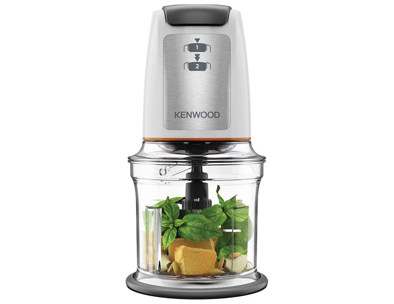 Kenwood 500mL EasyChop Mini Chopper - White/Clear/Silver CHP61.100WH