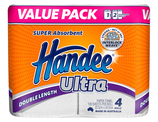 Handee Ultra  4pk Double Length Paper Towel