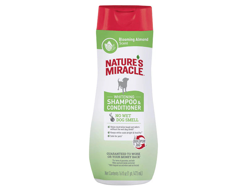 Nature's Miracle Whitening Dog Shampoo & Conditioner Almond 473mL