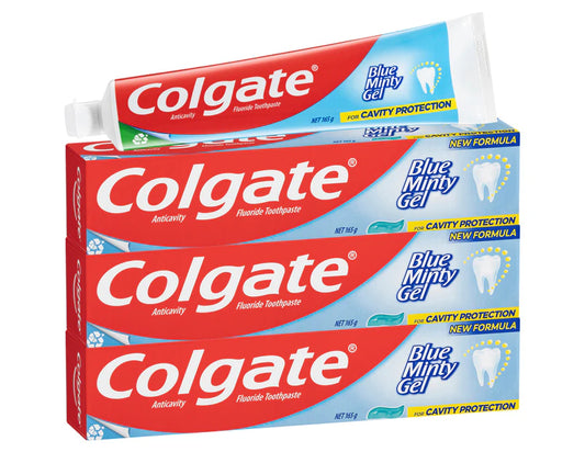 Colgate Blue Minty Gel Toothpaste Mint 3 x 165g