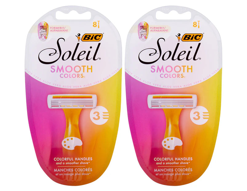 BiC Soleil Colour Collection Women's Razors 2 x  8pk