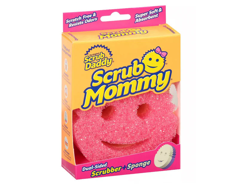 Scrub Mommy Dual-Sided Scrubber + Sponge - 6 x Pink