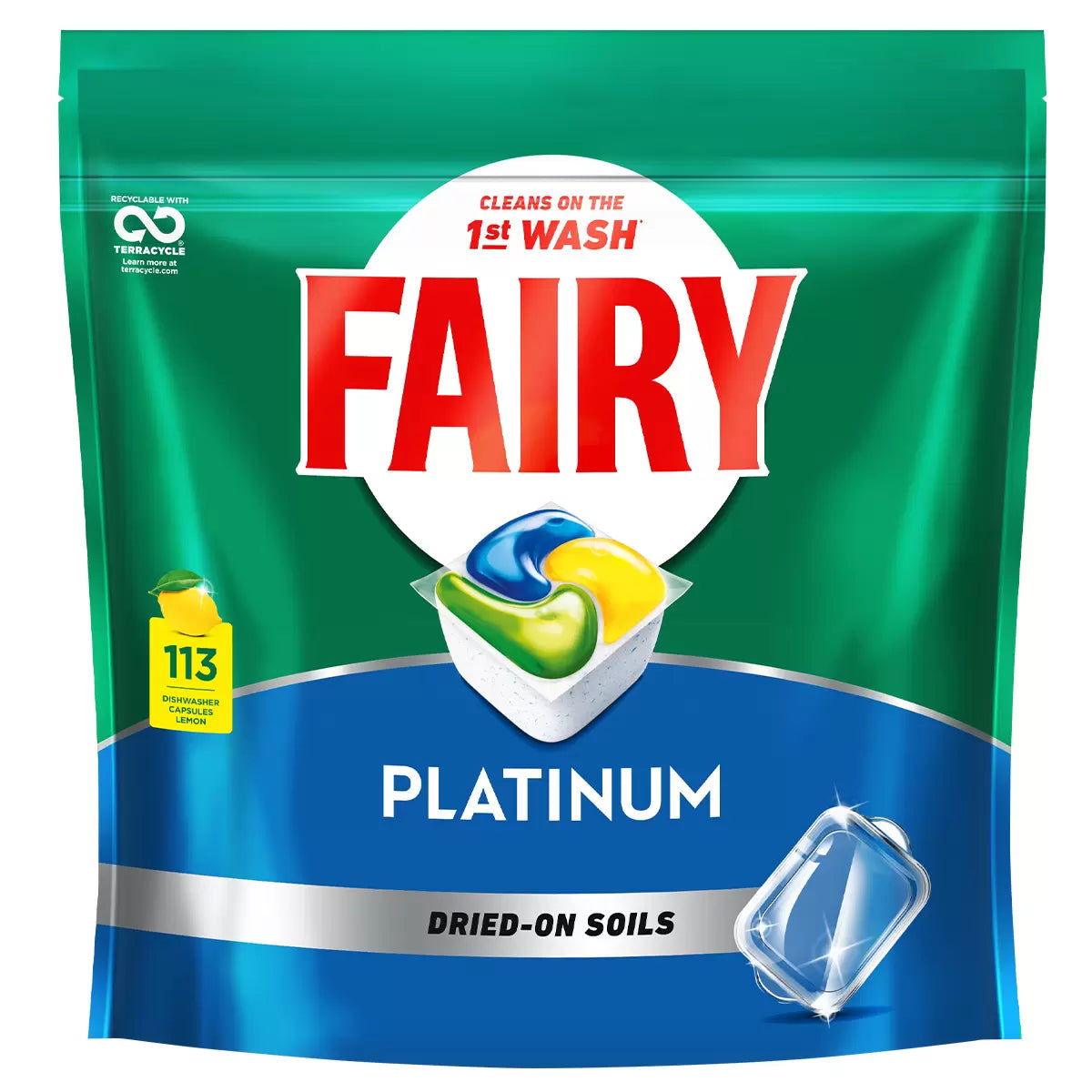 Fairy Platinum Dishwasher Capsules 2 x 113 Pack Total 226 Capsules Powerful Cleaning & Shine