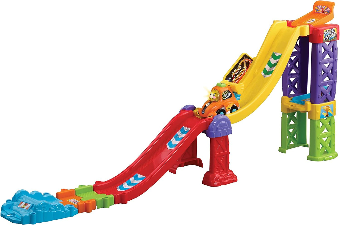 VTech Toot-Toot Drivers 3-in-1 Raceway - Interactive Race Tracks for Kids, Multicolour