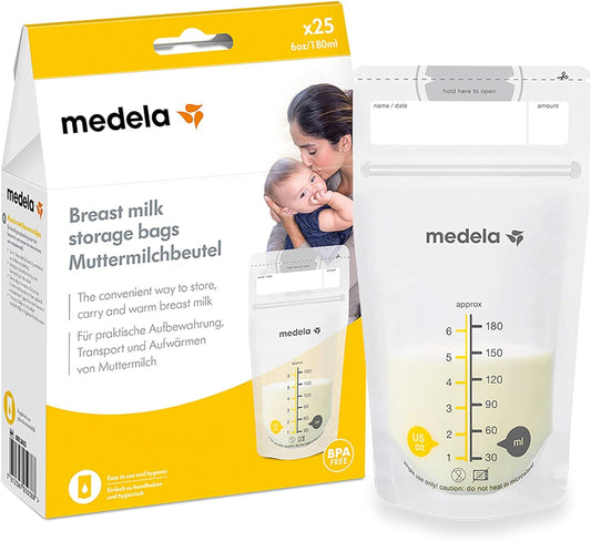 Medela Breast Milk Storage Bags 180ML Freezer Safe resealable 50 Pack FREE SHIP