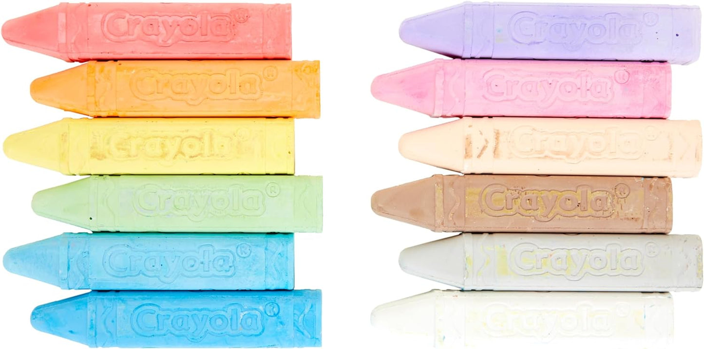 Crayola 12 Washable Sidewalk Chalks: Bright, Non-Toxic Outdoor Toys for Creative Play.