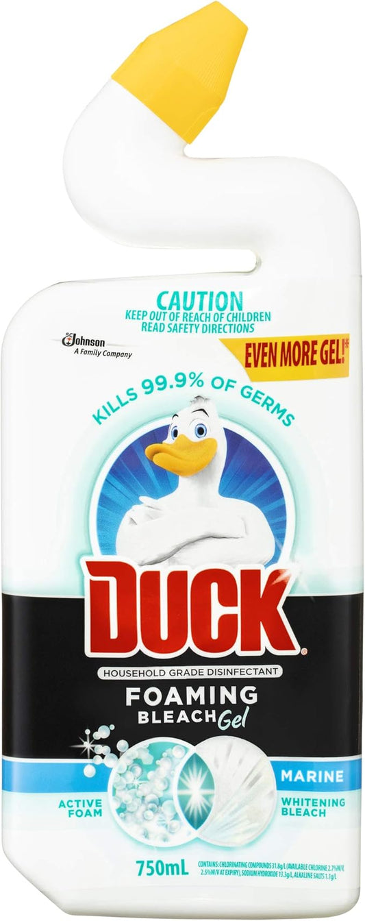 Duck 750mL Foaming Bleach Gel Toilet Cleaner Marine Scent