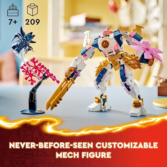 LEGO® NINJAGO Sora's Tech Mech 71807 Set with Sora Minifigure for Kids 7+ Adventure Build