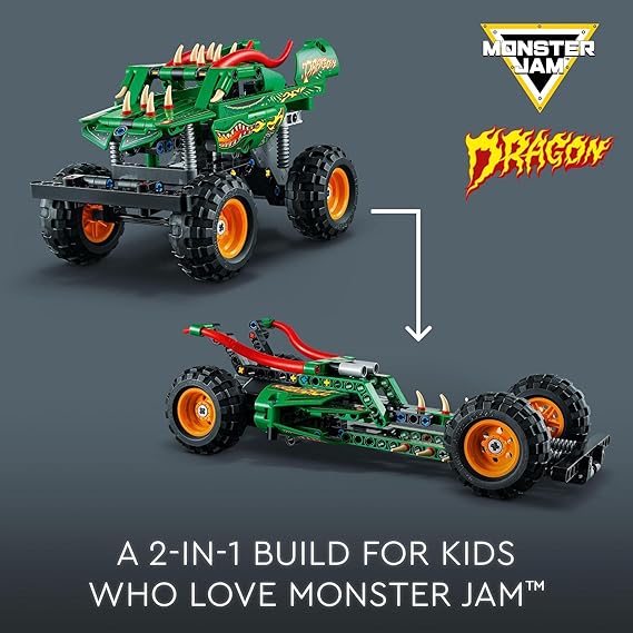 LEGO® Technic Monster Jam Dragon 42149 2-in-1 Toy Truck Set for Kids 7+