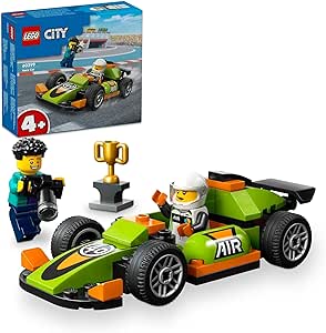 LEGO® City Green Race Car Set 60399  Buildable Classic Vehicle Kit with Minifigures for Kids Ages 4+