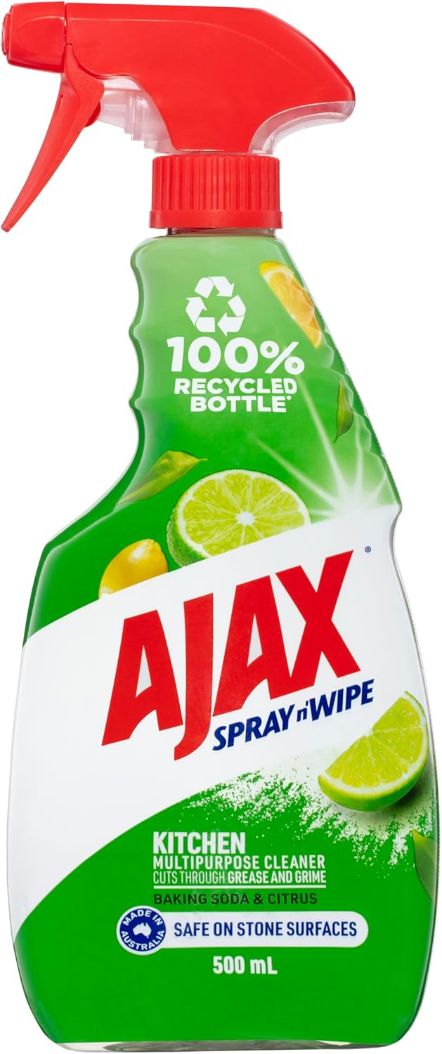 Ajax 500mL Kitchen Cleaner Trigger Baking Soda & Citrus Stone Safe Formula