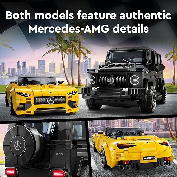 LEGO® Speed Champions Mercedes AMG G 63 & SL 63 76924 Car Set with 2 Minifigures for Kids 10+