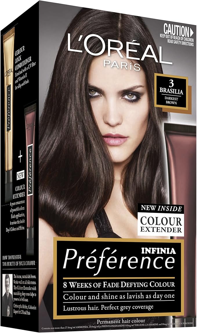 L'Oréal Paris Préférence Permanent Hair Color 3 Brasilia Shade