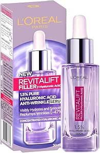 L'Oréal Paris Revitalift Filler Face Serum 30ml 1.5% Pure Hyaluronic Acid for Plumping & Hydration