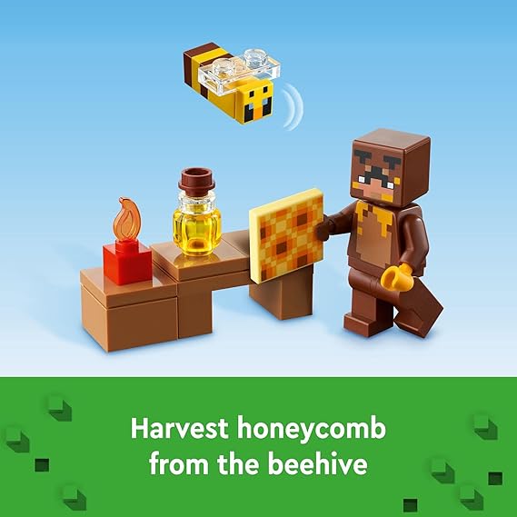 LEGO® Minecraft The Bee Cottage 21241 Honey Farm Set for Kids 8+ with Bees and Harvesting Fun