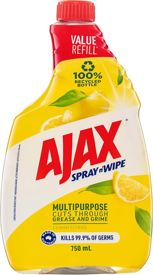 Ajax 750mL Antibacterial Multi-Purpose Cleaner Refill Lemon Citrus Scent