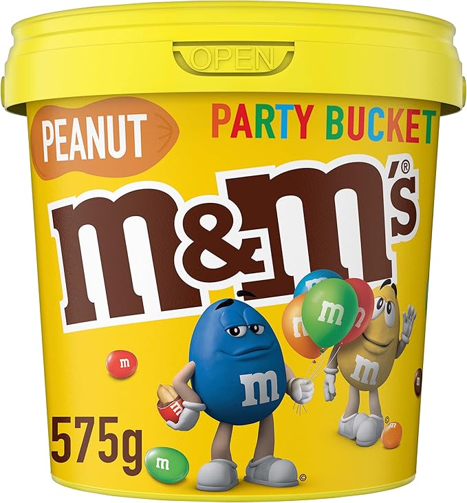 M&M's Peanut Chocolate Party Tub 575g Large Pack of Crunchy Peanut & Chocolate Treats